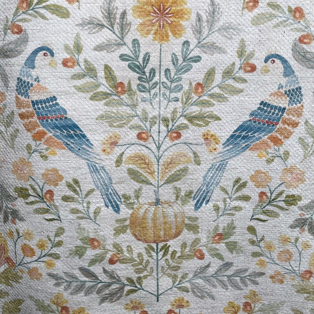The Farmhouse by Rachel Ashwell‎ Table Runner Birds Pumpkins Floral Harvest